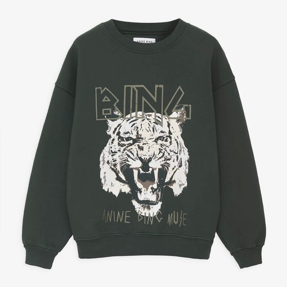 ANINE BING
Anine Bing Tiger Sweatshirt In Forest Green NWOT - Picture 1 of 7